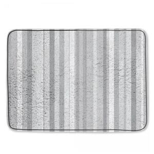 Gray Vertical Stripes Bath Mat